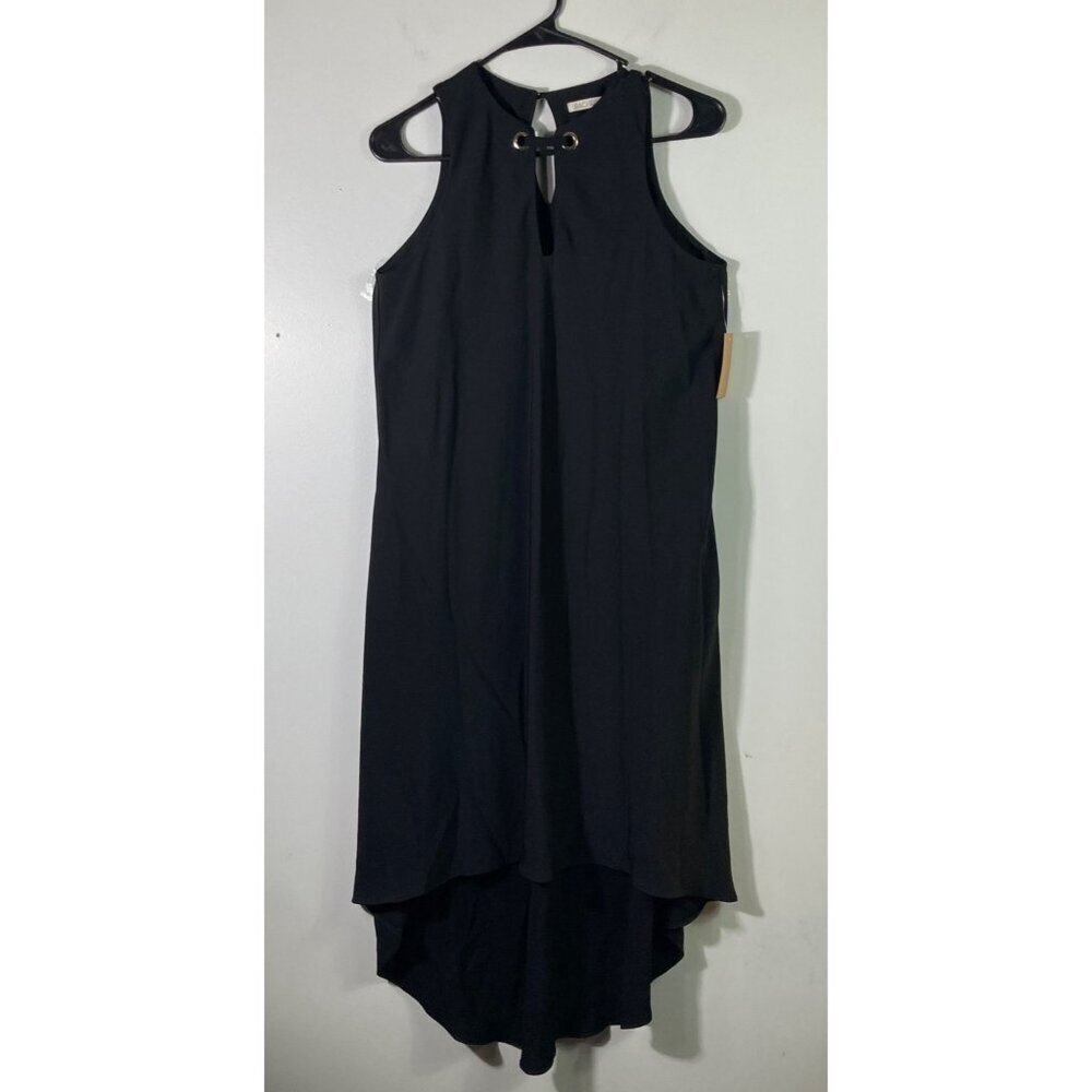 Womens Rachel Rachel Roy Sleeveless Hi Lo Dress Black Silver‎ S NWT
